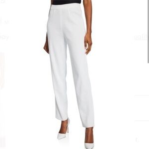 NWT Misook Classic White Pull On Wrinkle Free Acrylic Pants Size Small Petite